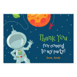Outer Space Astronaut Birthday Thank You Card