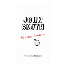 Outline Text Marriage Counseling Business Card