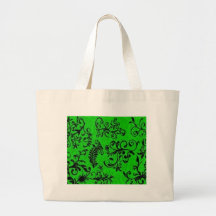 Outstanding green floral design bag