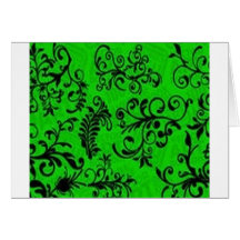 Outstanding green floral design card