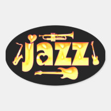 Oval Jazz Stickers