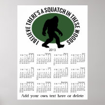 Oval Logo Style Squatch in these woods Posters