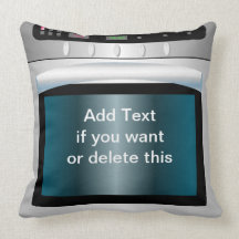 Oven graphic with personalised text pillows