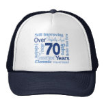 Over 70 Years 70th Birthday Mesh Hat