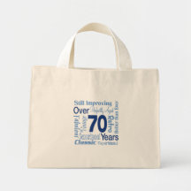 Over 70 Years 70th Birthday Tote Bag