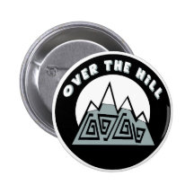 Over The Hill 50th Birthday Button