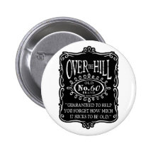 Over The Hill 60th Pinback Buttons