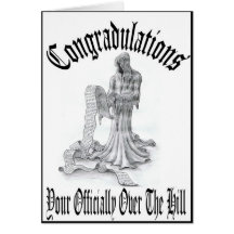 Over the hill greeting card