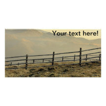Over the hills personalised photo card