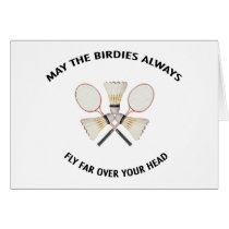 Over Your Head Badminton cards