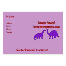 Overbreeding Dinosaurs Business Cards