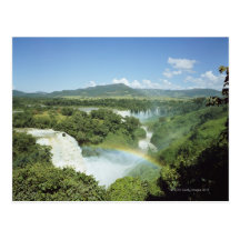 Overlooking scenic Iguazu Falls in South America Postcards
