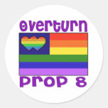 Overturn Proposition 8 Round Stickers