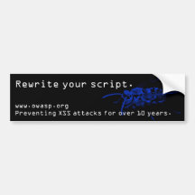 OWASP - rewrite your script bumper sticker