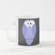 Owl at Night. Blue, black. Coffee Mugs