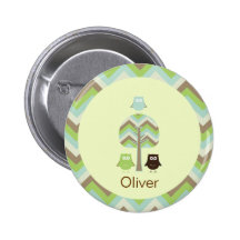 Owl Birthday Button