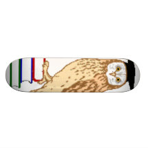 owl book skateboard