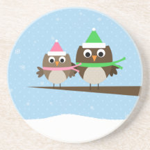 Owl Couple Coasters