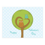 Owl Heart Tree Post Cards