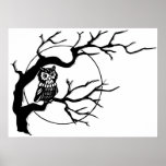 Owl in Tree Print