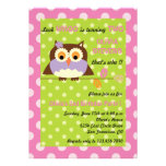 Owl on a branch - Birthday invitations 3