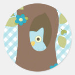 Owl Peeking Round Stickers