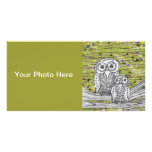 Owls and Butterflies Photo Card
