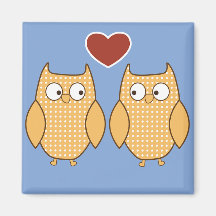 Owls in Love Magnet