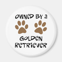 Owned By A Golden Retriever Refrigerator Magnets