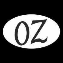 Oz Black Sticker stickers