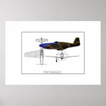 P51 Mustang Print