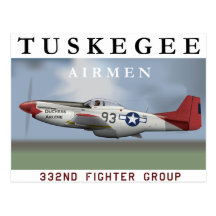 P51D "Red Tail" Mustang Postcard