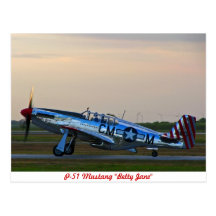 P-51 Mustang Betty Jane Postcard