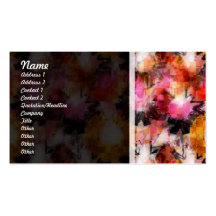 P.S. -Pink & Orange Business Card Template