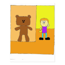 P Teddy Hiding Post Cards