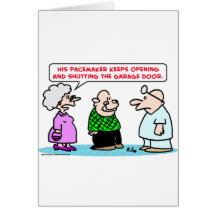 pacemaker garage door open shut greeting card