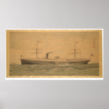 Pacific Steamship Sacramento (1607A) Posters