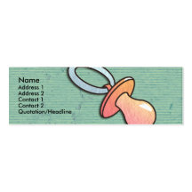 Pacifier Skinny Profile Cards Business Card Template