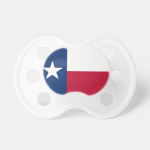Pacifier with flag of Texas, U.S.A.