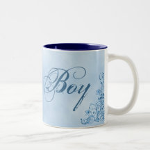 Page Boy Coffee Mug- Small: Sky Blue Elegance