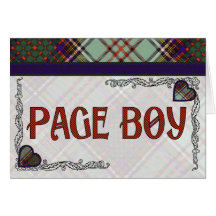 Page Boy - Invitation - Scottish Tartan Anderson Greeting Cards