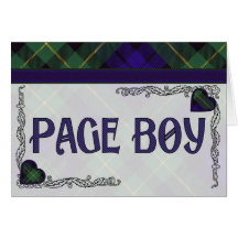 Page Boy - Invitation - Scottish Tartan Barclay Greeting Card