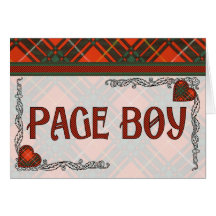 Page Boy - Invitation - Scottish Tartan Bruce Greeting Cards