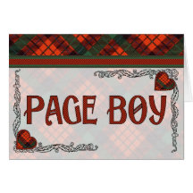 Page Boy - Invitation - Scottish Tartan Nicolson Cards