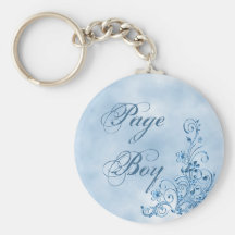 Page Boy Keychain: Sky Blue Elegance