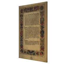 Page'Geheim Ehrenbuch Fuggerschen Geschlechts' Canvas Print