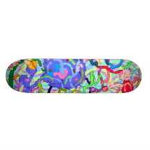 Paint Blobs Custom Skateboard