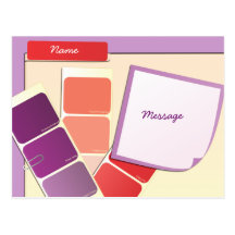 Paint Samples and Notes Post Cards