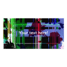 Paint splashes photo greeting card