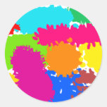 Paint Splats Round Stickers